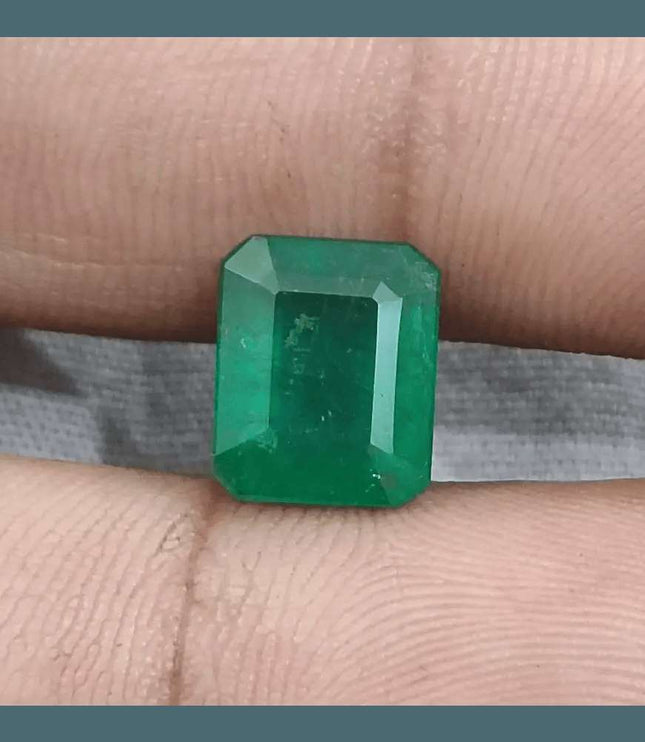 GSI Certified 4.17ct Velvet Green Emerald Natural Earth Mined Gemstone - SMSGEMS 