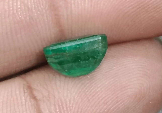 GSI Certified 4.17ct Velvet Green Emerald Natural Earth Mined Gemstone - SMSGEMS 