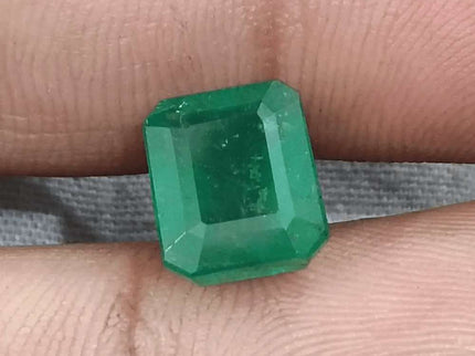 GSI Certified 4.17ct Velvet Green Emerald Natural Earth Mined Gemstone - SMSGEMS 