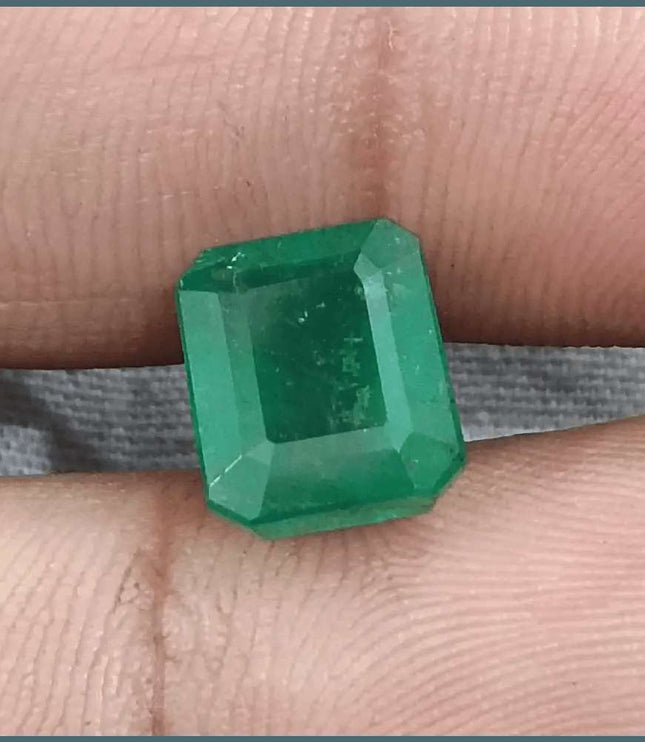 GSI Certified 4.17ct Velvet Green Emerald Natural Earth Mined Gemstone - SMSGEMS 