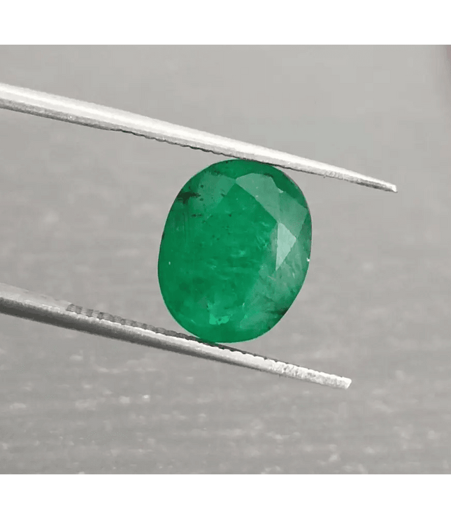 GSI Certified 4.18ct Deep Green Swat Emerald, 100% Natural Gemstone - SMSGEMS 