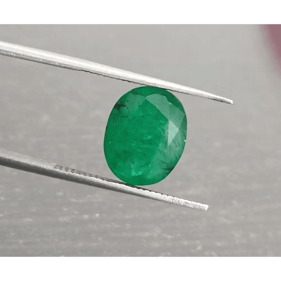 GSI Certified 4.18ct Deep Green Swat Emerald, 100% Natural Gemstone - SMSGEMS 