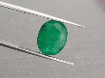 GSI Certified 4.18ct Deep Green Swat Emerald, 100% Natural Gemstone - SMSGEMS 