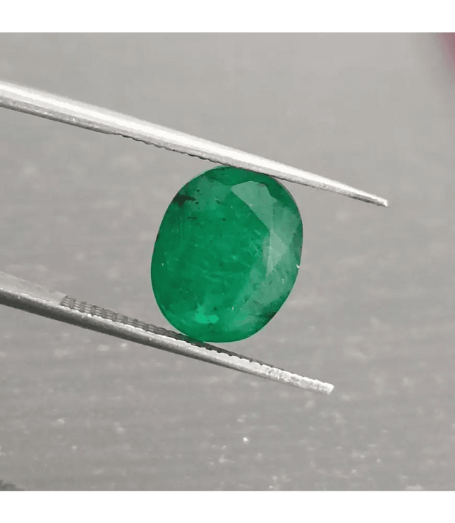 GSI Certified 4.18ct Deep Green Swat Emerald, 100% Natural Gemstone - SMSGEMS 