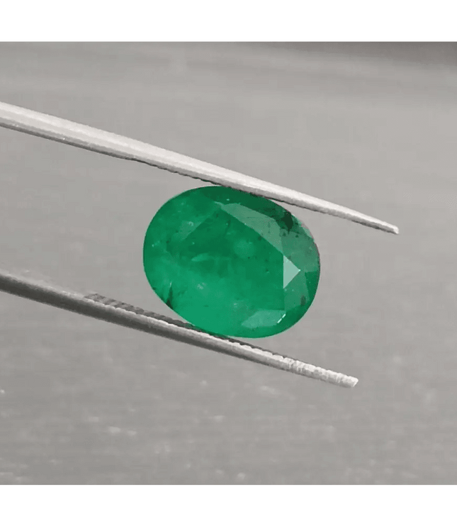 GSI Certified 4.18ct Deep Green Swat Emerald, 100% Natural Gemstone - SMSGEMS 