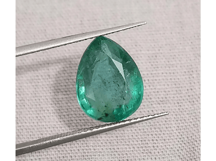 GSI Certified 4.19ct Medium Deep Zambian Emerald, Natural Earth Mined Gemstone - SMSGEMS 