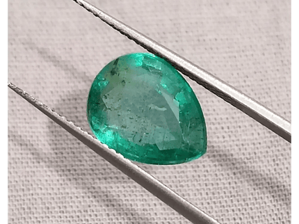 GSI Certified 4.19ct Medium Deep Zambian Emerald, Natural Earth Mined Gemstone - SMSGEMS 