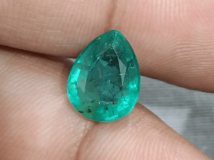 GSI Certified 4.19ct Medium Deep Zambian Emerald, Natural Earth Mined Gemstone - SMSGEMS 