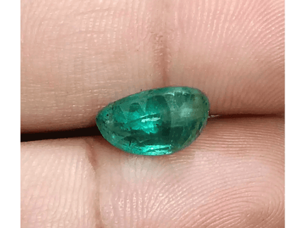 GSI Certified 4.19ct Medium Deep Zambian Emerald, Natural Earth Mined Gemstone - SMSGEMS 