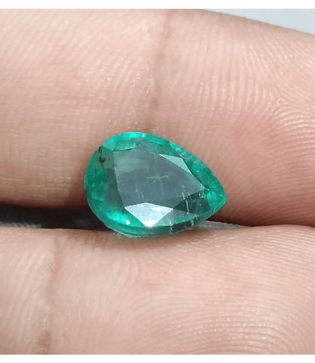 GSI Certified 4.19ct Medium Deep Zambian Emerald, Natural Earth Mined Gemstone - SMSGEMS 