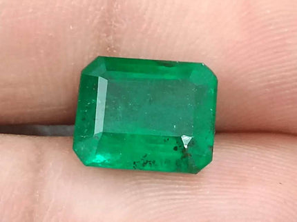 4.25ct GSI Certified Vivid Deep Green Natural Earth Mined - SMSGEMS 