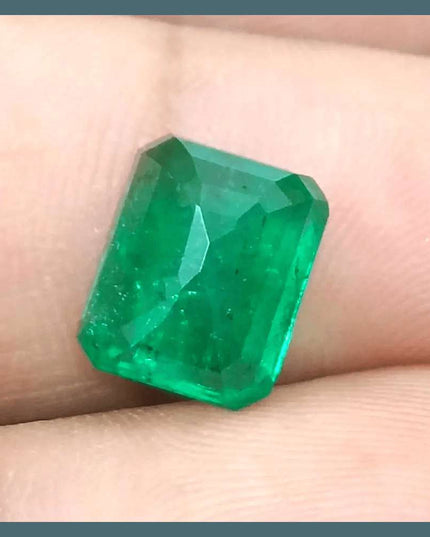 4.25ct GSI Certified Vivid Deep Green Natural Earth Mined - SMSGEMS 