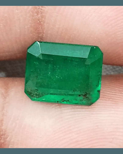 4.25ct GSI Certified Vivid Deep Green Natural Earth Mined - SMSGEMS 