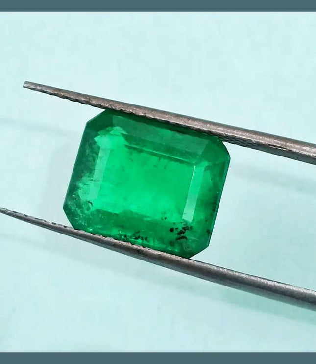 4.25ct GSI Certified Vivid Deep Green Natural Earth Mined - SMSGEMS 