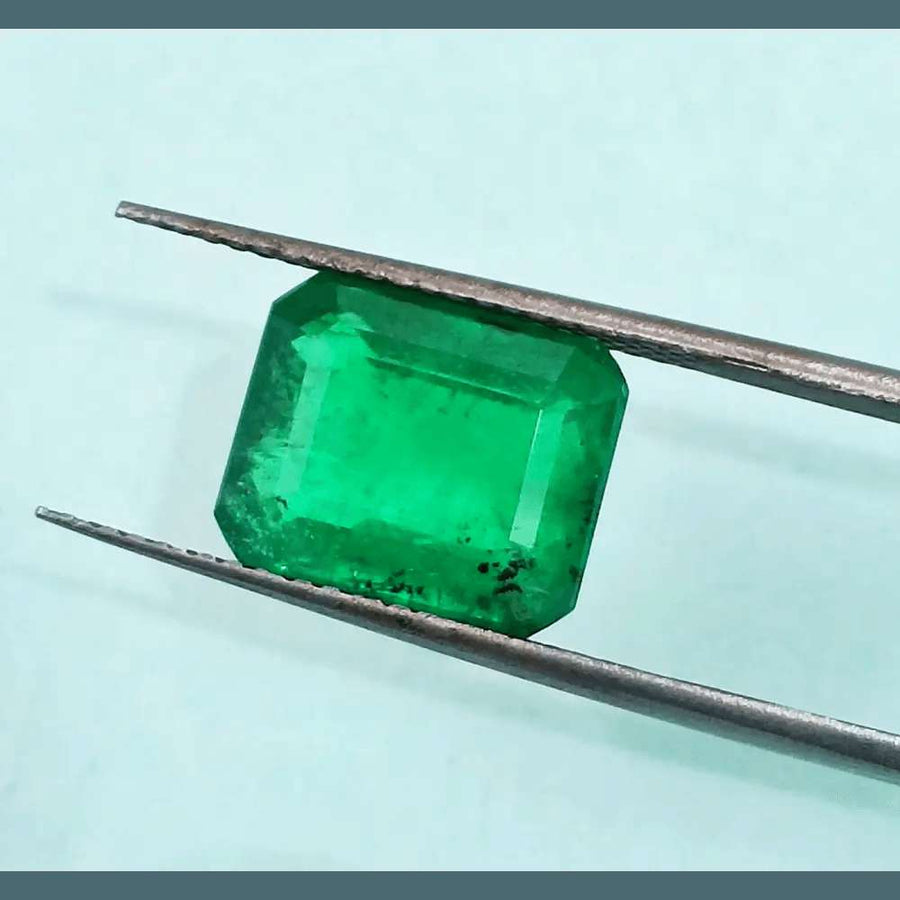 4.25ct GSI Certified Vivid Deep Green Natural Earth Mined - SMSGEMS 