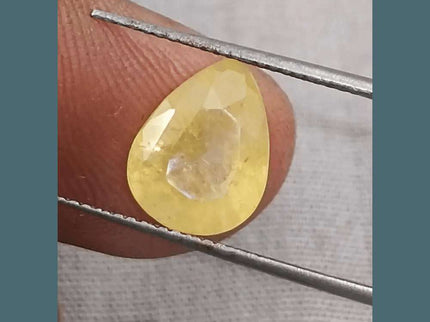 4.35ct Yellow Sapphire Natural Untreated Gemstone GSI Certified Ceylon - SMSGEMS 