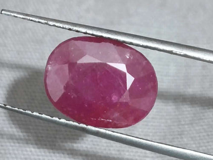 GSI Certified 4.39ct Ruby Natural Untreated Gemstone - SMSGEMS 