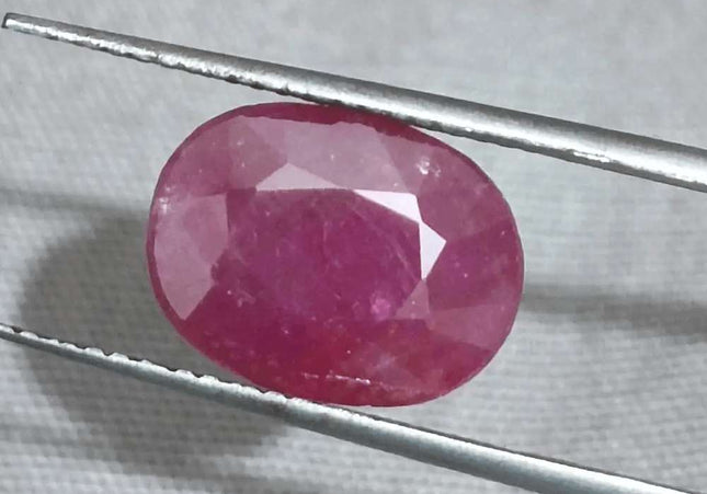 GSI Certified 4.39ct Ruby Natural Untreated Gemstone - SMSGEMS 