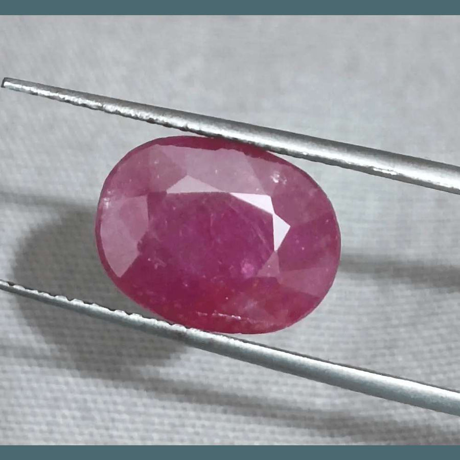 GSI Certified 4.39ct Ruby Natural Untreated Gemstone - SMSGEMS 