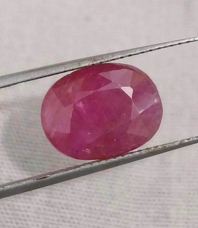 GSI Certified 4.39ct Ruby Natural Untreated Gemstone - SMSGEMS 