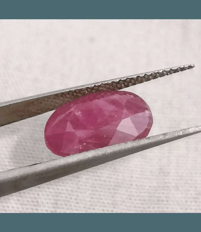 GSI Certified 4.39ct Ruby Natural Untreated Gemstone - SMSGEMS 