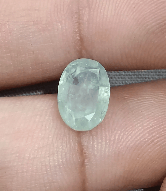GSI Certified 4.49ct Green Ceylon Sapphire, Natural Untreated Gemstone - SMSGEMS 