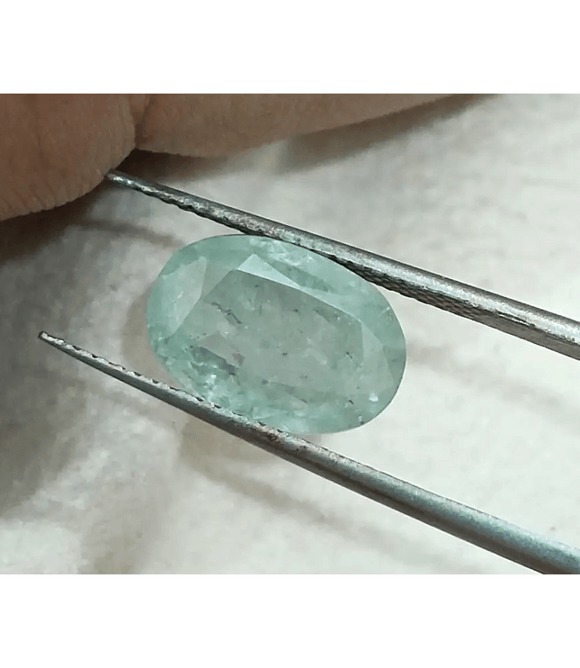 GSI Certified 4.49ct Green Ceylon Sapphire, Natural Untreated Gemstone - SMSGEMS 