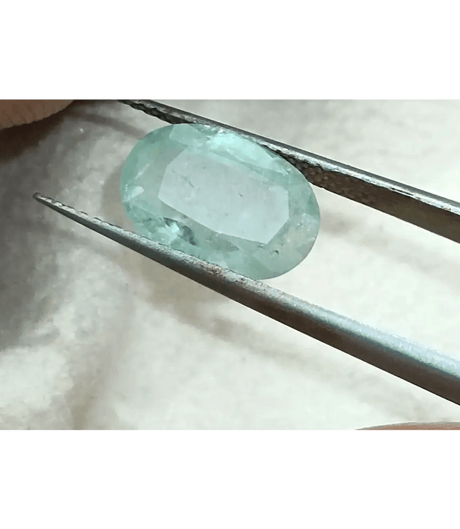 GSI Certified 4.49ct Green Ceylon Sapphire, Natural Untreated Gemstone - SMSGEMS 