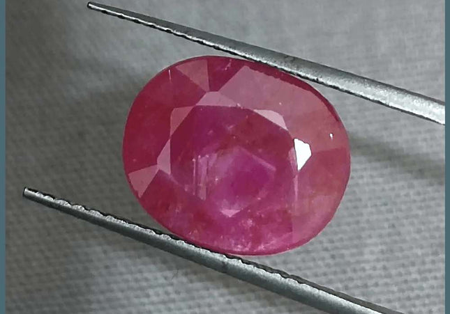 GSI Certified 4.54ct Ruby Natural Untreated Gemstone - SMSGEMS 
