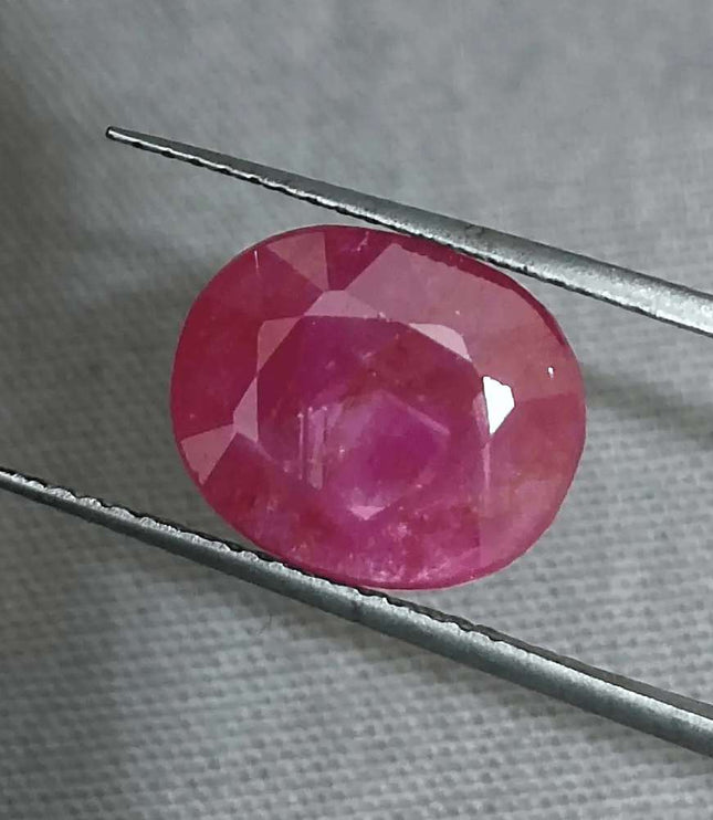 GSI Certified 4.54ct Ruby Natural Untreated Gemstone - SMSGEMS 