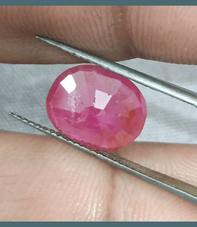 GSI Certified 4.54ct Ruby Natural Untreated Gemstone - SMSGEMS 