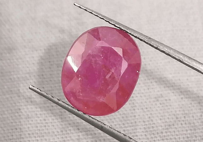 GSI Certified 4.54ct Ruby Natural Untreated Gemstone - SMSGEMS 