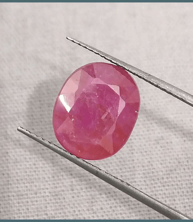 GSI Certified 4.54ct Ruby Natural Untreated Gemstone - SMSGEMS 