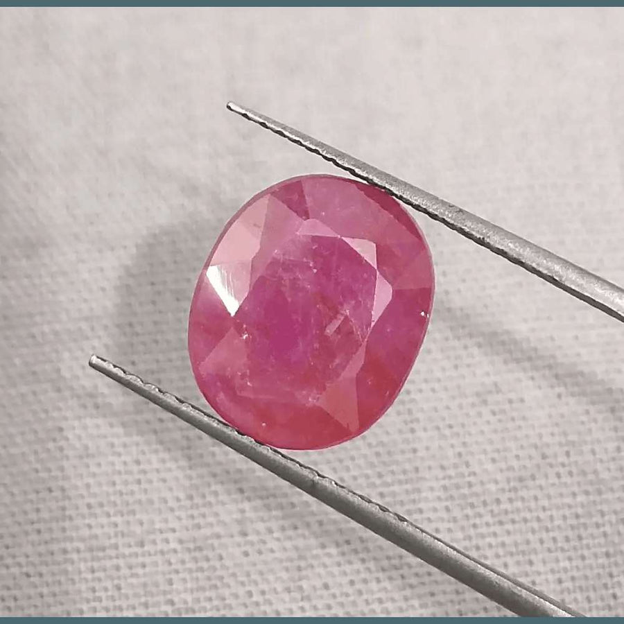 GSI Certified 4.54ct Ruby Natural Untreated Gemstone - SMSGEMS 
