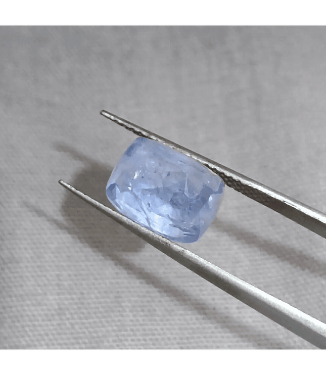 GSI Certified 4.59ct Blue Ceylon Sapphire, Natural untreated Gemstone - SMSGEMS 
