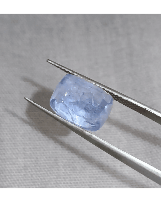 GSI Certified 4.59ct Blue Ceylon Sapphire, Natural untreated Gemstone - SMSGEMS 