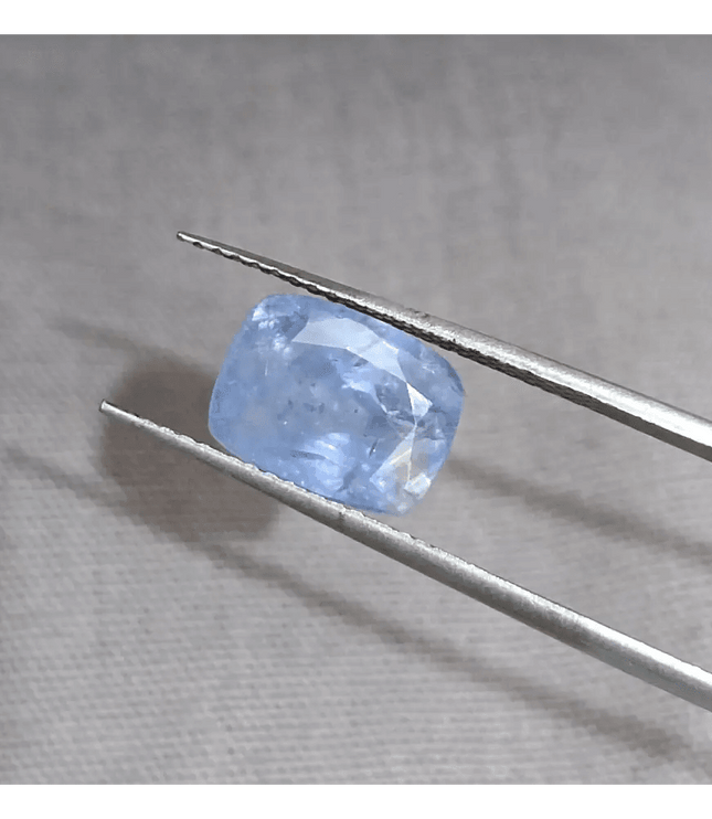 GSI Certified 4.59ct Blue Ceylon Sapphire, Natural untreated Gemstone - SMSGEMS 