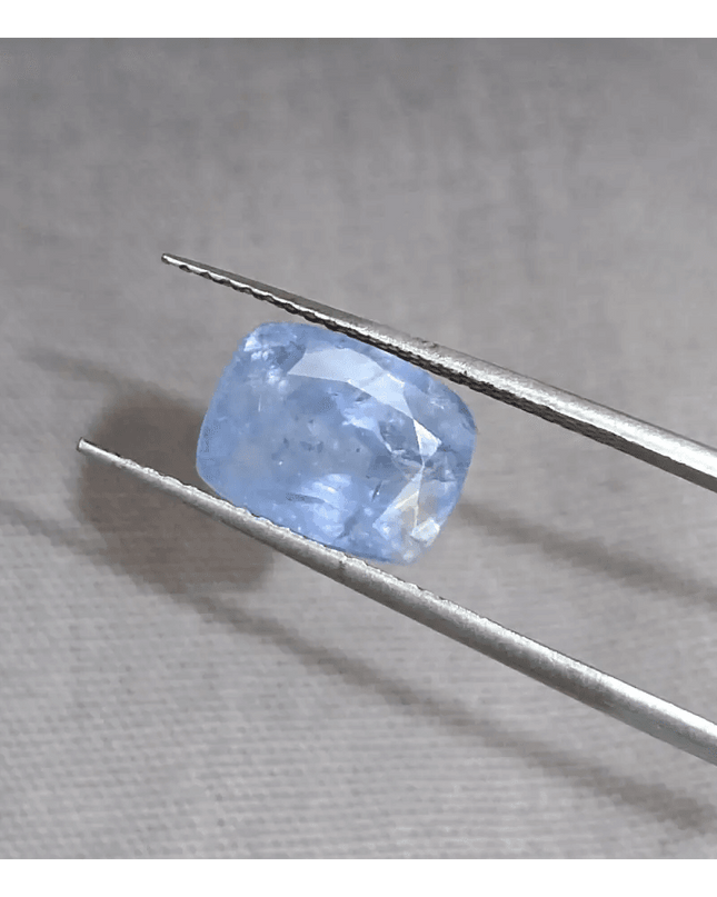 GSI Certified 4.59ct Blue Ceylon Sapphire, Natural untreated Gemstone - SMSGEMS 