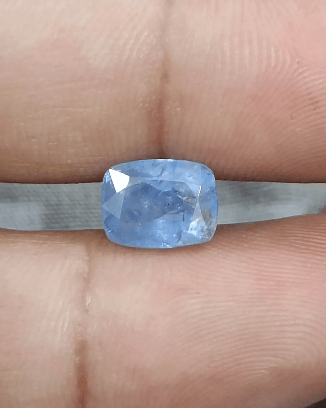 GSI Certified 4.59ct Blue Ceylon Sapphire, Natural untreated Gemstone - SMSGEMS 