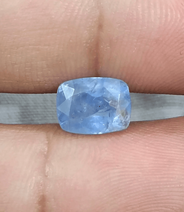 GSI Certified 4.59ct Blue Ceylon Sapphire, Natural untreated Gemstone - SMSGEMS 