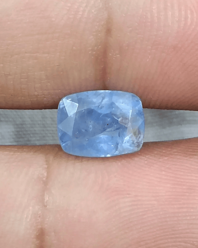 GSI Certified 4.59ct Blue Ceylon Sapphire, Natural untreated Gemstone - SMSGEMS 