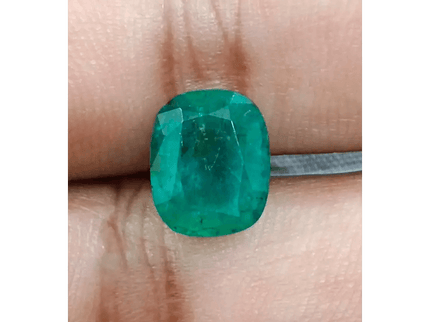 GSI Certified 4.74ct Zambian Emerald , 100% Natural Earth Mined Gemstone - SMSGEMS 