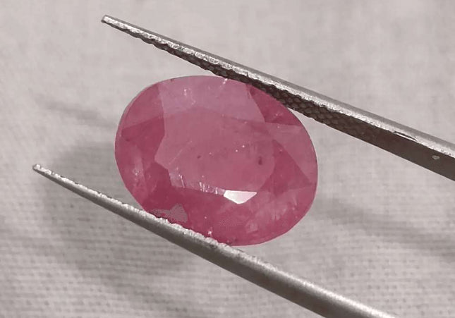 GSI Certified 5.00ct Ruby Natural Untreated Gemstone - SMSGEMS 