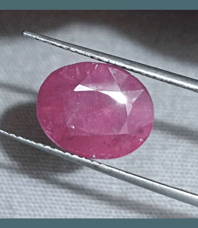 GSI Certified 5.00ct Ruby Natural Untreated Gemstone - SMSGEMS 