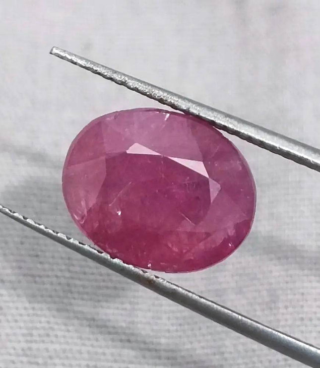 GSI Certified 5.00ct Ruby Natural Untreated Gemstone - SMSGEMS 