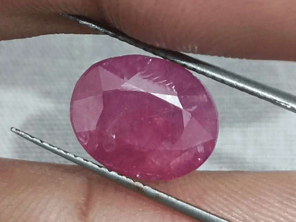 GSI Certified 5.00ct Ruby Natural Untreated Gemstone - SMSGEMS 