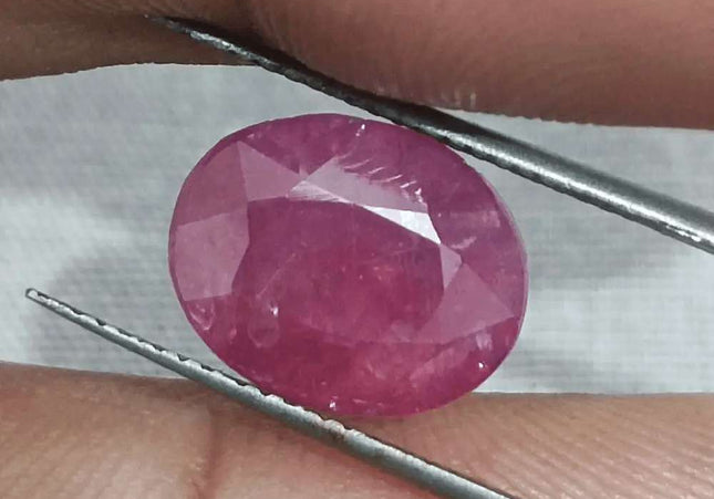 GSI Certified 5.00ct Ruby Natural Untreated Gemstone - SMSGEMS 