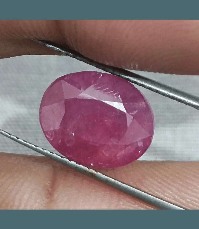 GSI Certified 5.00ct Ruby Natural Untreated Gemstone - SMSGEMS 