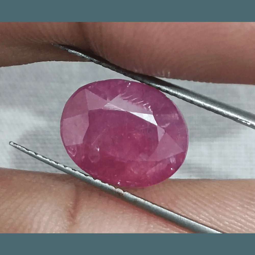 GSI Certified 5.00ct Ruby Natural Untreated Gemstone - SMSGEMS 