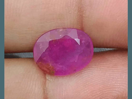 5.29ct Mozambique Ruby Natural Untreated Gemstone GSI Certified - SMSGEMS 